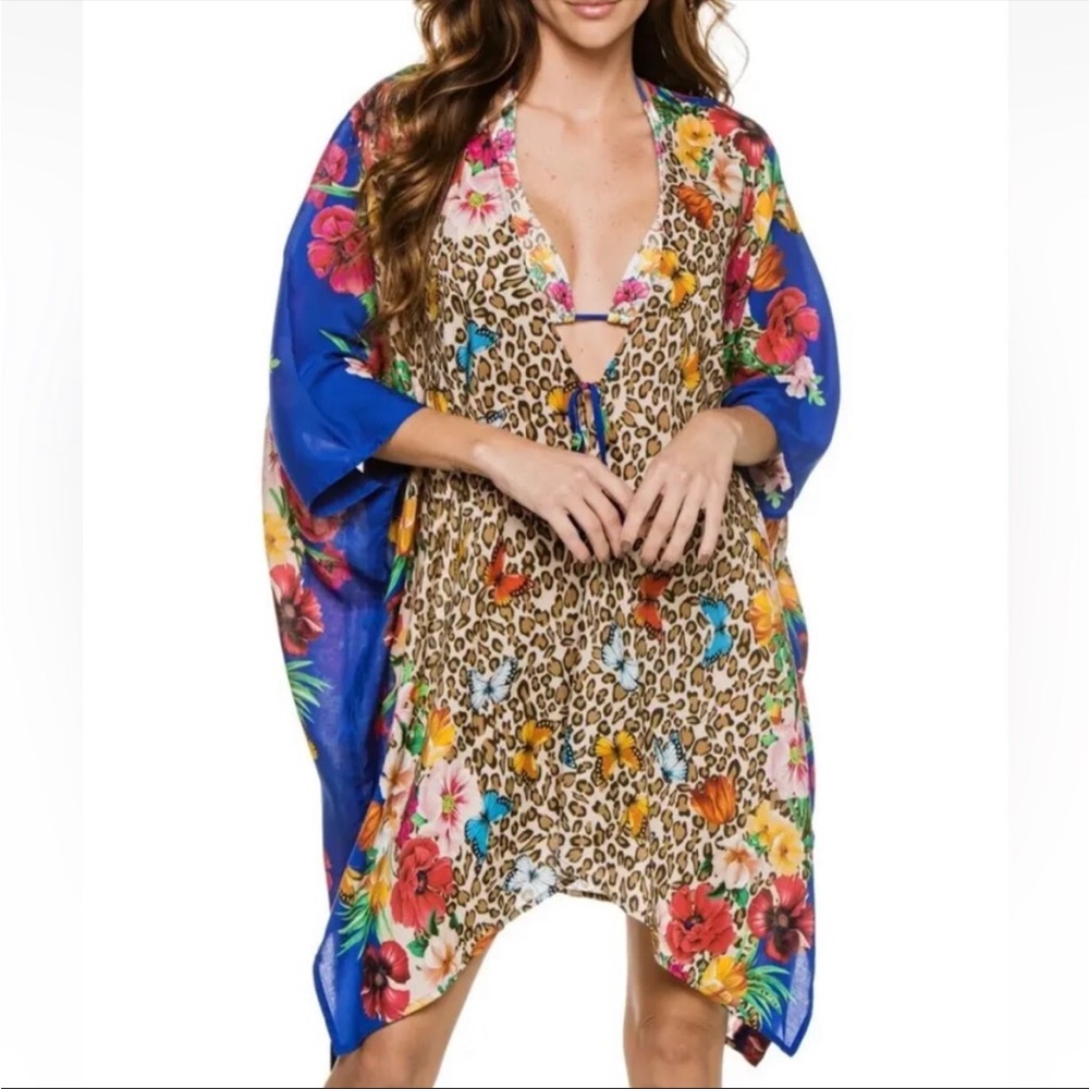 SOLD~$144~$228 NeW! Sz L Johnny Was Mayflower Kimono Cover Up Jacket